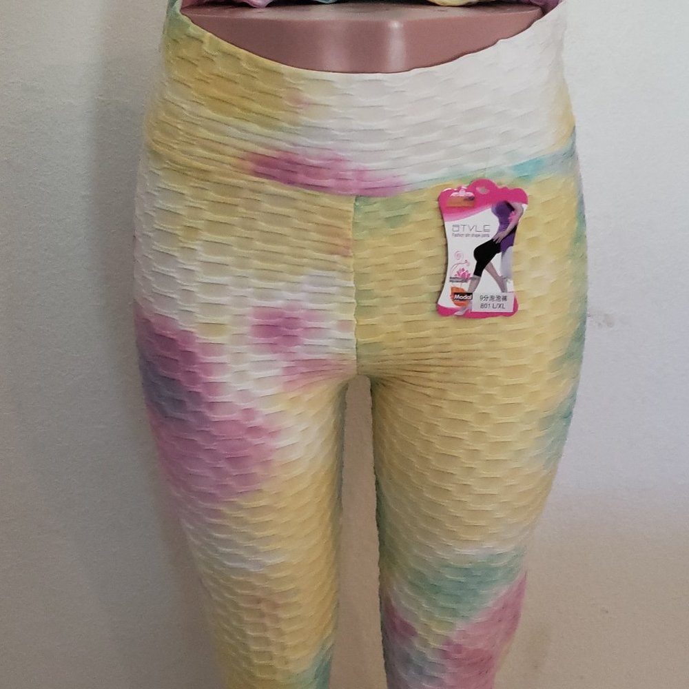 NWT Butt lifting leggings Yellow Ombre Size S/M